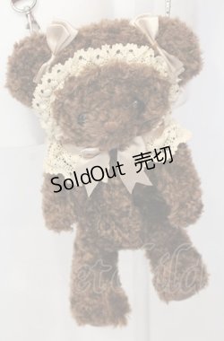 画像1: BABY,THE STARS SHINE BRIGHT / くまくみゃポシェット  ブラウン×ミルクティーリボン O-25-07-23-076-BA-BG-IG-OS