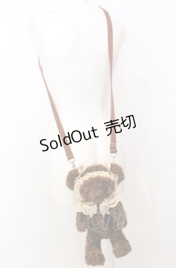 画像2: BABY,THE STARS SHINE BRIGHT / くまくみゃポシェット  ブラウン×ミルクティーリボン O-25-07-23-076-BA-BG-IG-OS