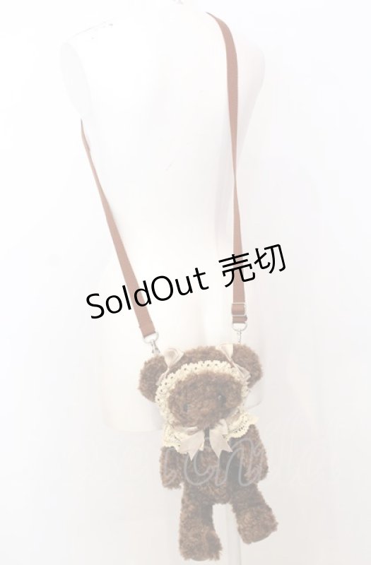 画像2: BABY,THE STARS SHINE BRIGHT / くまくみゃポシェット  ブラウン×ミルクティーリボン O-25-07-23-076-BA-BG-IG-OS (2)