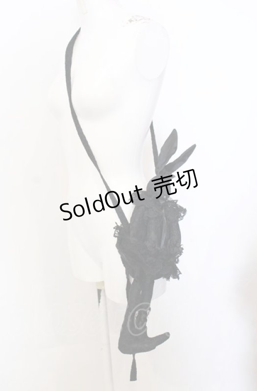 画像2: metamorphose / うさぎちゃんポシェット（2005）  ブラック O-25-07-23-080-ME-BG-IG-OS (2)