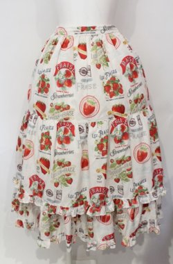 画像1: Emily Temple cute / Vintage Strawberryロングスカート  オフ O-25-07-24-027-ET-SK-IG-OS