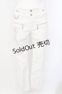 Ozz Croce / エンブロイダリーストレッチデニムパンツ  ホワイト O-25-07-24-004-OO-PA-IG-OS