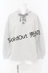 axes femme / レースアップパーカープルオーバー F グレー O-25-07-24-032-AX-TO-OW-OS