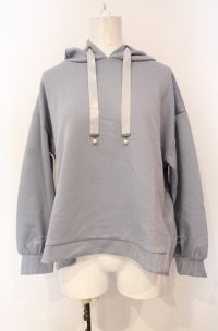 axes femme / ダンボールニットパーカーPO F ブルーグレー O-25-07-24-033-AX-TO-OW-OS