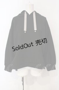 axes femme / バックフリルパーカープルオーバー F クロ O-25-07-24-035-AX-TO-OW-OS