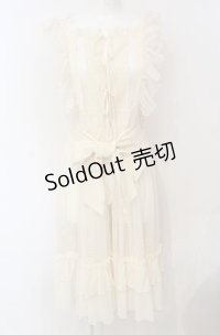 Chalmiere / ドットチュールエプロン  生成り O-25-07-24-042-LO-OP-IG-OS