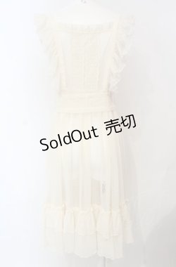画像4: Chalmiere / ドットチュールエプロン  生成り O-25-07-24-042-LO-OP-IG-OS