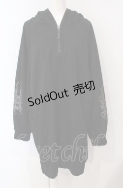 画像1: Qutie Frash / バイカラーフーディ  ブラック×グレー O-25-07-24-044-QU-TO-IG-ZT074