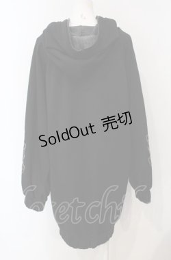 画像3: Qutie Frash / バイカラーフーディ  ブラック×グレー O-25-07-24-044-QU-TO-IG-ZT074