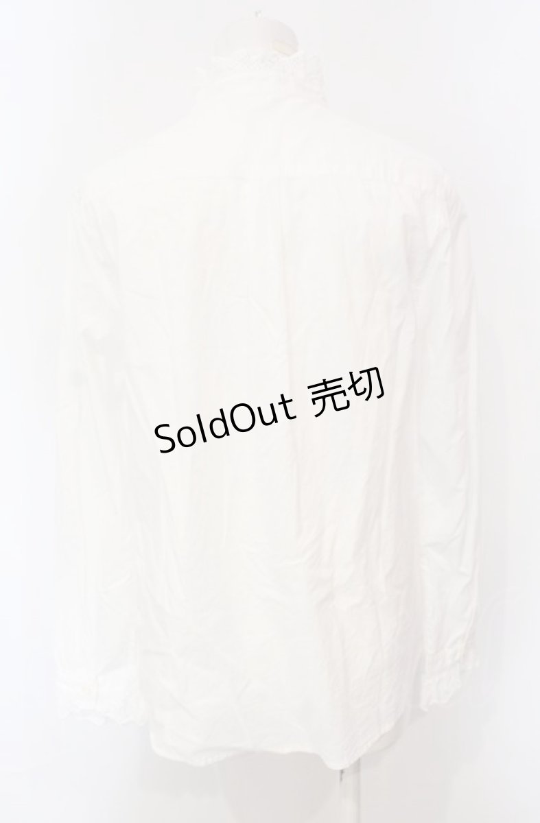 画像4: Jane Marple / コットンレーススタンドネックブラウス m シロ O-25-07-24-049-JM-BL-IG-OS (4)