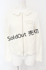 Jane Marple / スカラップトリミングのジップアップ M オフ O-25-07-24-050-JM-TO-IG-ZT464