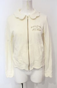 Jane Marple / スカラップトリミングのジップアップ M オフ O-25-07-24-050-JM-TO-IG-ZT464