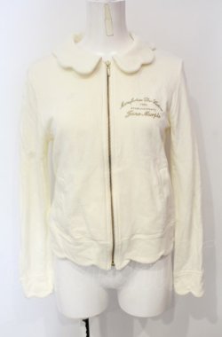 画像1: Jane Marple / スカラップトリミングのジップアップ M オフ O-25-07-24-050-JM-TO-IG-OS