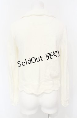 画像4: Jane Marple / スカラップトリミングのジップアップ M オフ O-25-07-24-050-JM-TO-IG-ZT464