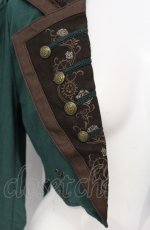 画像2: Ozz oneste / サーカスローズ燕尾ジャケット  グリーン O-25-07-24-051-OO-JA-IG-ZI (2)