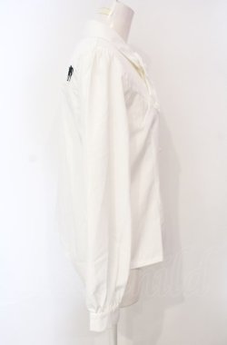 画像3: axes femme POETIQUE / キャットブローチ付ブラウス  シロ O-25-07-24-052-AX-BL-IG-OS