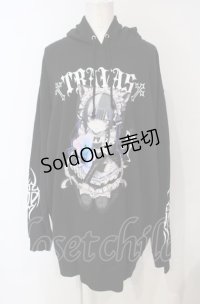 TRAVAS TOKYO / 適当緑コラボパーカー  ブラック O-25-07-24-054-PU-TO-IG-OS