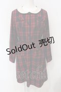 Fi.n.t / 丸襟チェックワンピース  アカ O-25-07-24-059-CA-OP-IG-ZT028