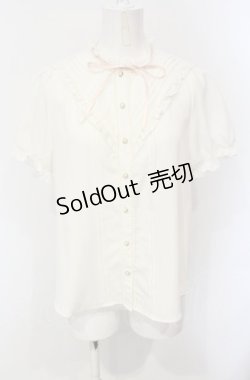 画像1: Amavel / 三角タックブラウス  オフ×ピンク O-25-07-24-060-CA-BL-IG-OS