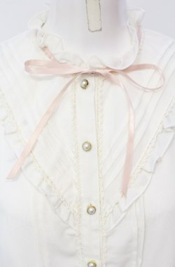 画像2: Amavel / 三角タックブラウス  オフ×ピンク O-25-07-24-060-CA-BL-IG-OS