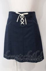 Fi.n.t / フロントレースアップタイトスカート  ネイビー O-25-07-24-063-CA-SK-IG-ZT0731D