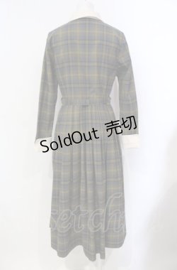 画像4: an another angelus / クレリックヨーク切替チェックワンピース  グレー×イエロー O-25-07-24-064-CA-OP-IG-OS