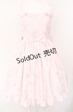 画像1: Chalmiere / FancyDollsジャンパースカート M ピンク O-25-07-24-009-LO-OP-OW-OS