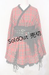 To Alice / タータンチェックセパレート浴衣  アカ O-25-07-24-011-LO-OP-IG-OS