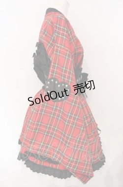 画像3: To Alice / タータンチェックセパレート浴衣  アカ O-25-07-24-011-LO-OP-IG-OS