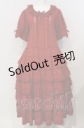 PINK HOUSE / Dolly race ワンピース  アカ O-25-07-24-015-LO-OP-IG-OS