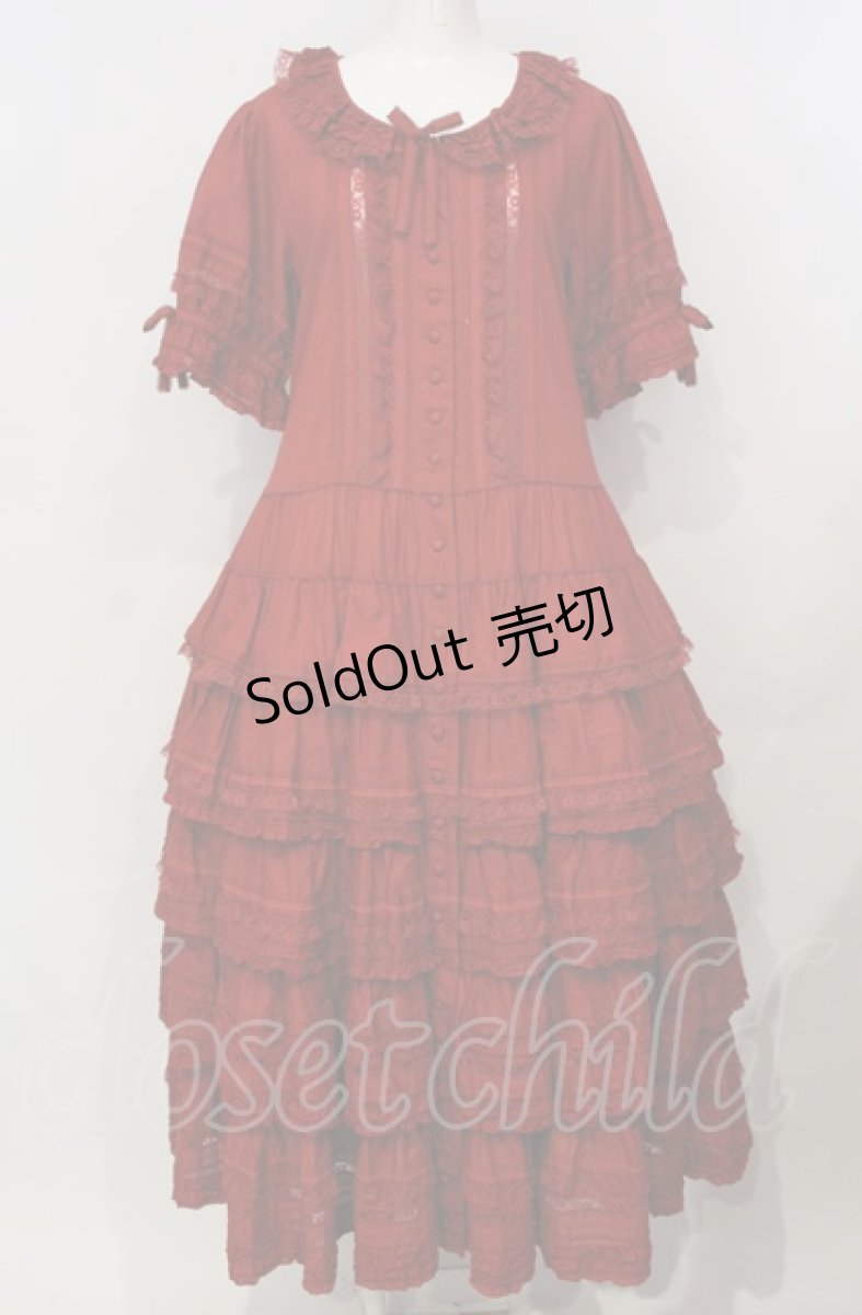 画像1: PINK HOUSE / Dolly race ワンピース  アカ O-25-07-24-015-LO-OP-IG-OS (1)