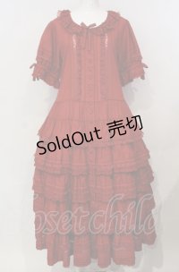 PINK HOUSE / Dolly race ワンピース  アカ O-25-07-24-015-LO-OP-IG-OS