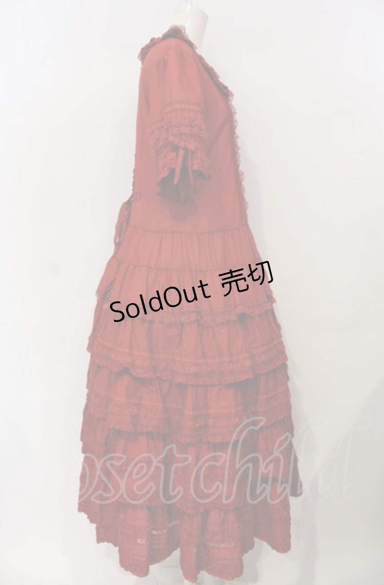 画像3: PINK HOUSE / Dolly race ワンピース  アカ O-25-07-24-015-LO-OP-IG-OS (3)