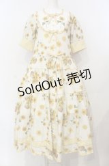 PINK HOUSE / ひまわりプリントワンピース M（93cm丈） アイボリー×イエロー O-25-07-24-017-LO-OP-IG-OS