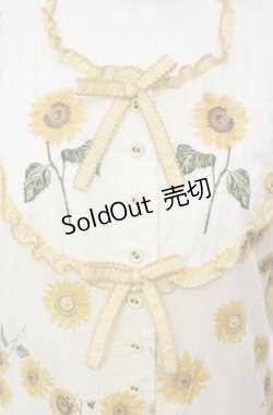 画像2: PINK HOUSE / ひまわりプリントワンピース M（93cm丈） アイボリー×イエロー O-25-07-24-017-LO-OP-IG-OS