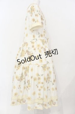 画像3: PINK HOUSE / ひまわりプリントワンピース M（93cm丈） アイボリー×イエロー O-25-07-24-017-LO-OP-IG-OS
