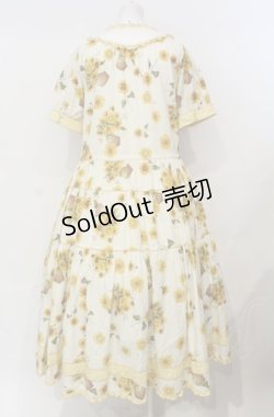 画像4: PINK HOUSE / ひまわりプリントワンピース M（93cm丈） アイボリー×イエロー O-25-07-24-017-LO-OP-IG-OS