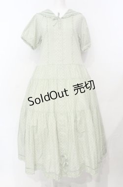 画像1: PINK HOUSE / ドットセーラーワンピース  ミント O-25-07-24-021-LO-OP-IG-OS