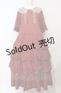 PINK HOUSE / 襟付き水玉プリントワンピース  アカ O-25-07-24-023-LO-OP-IG-OS