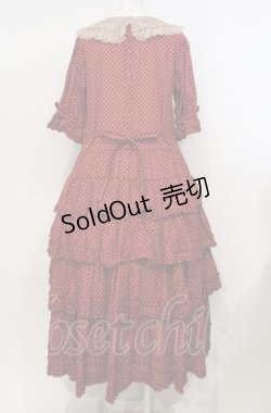 画像4: PINK HOUSE / 襟付き水玉プリントワンピース  アカ O-25-07-24-023-LO-OP-IG-OS