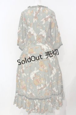 画像4: PINK HOUSE / オータムチェリーとうさぎプリントワンピース  グリーン O-25-07-24-024-LO-OP-IG-OS