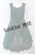 Ozz oneste / カメオプリントジレワンピース  グリーン O-25-07-24-025-OO-OP-IG-OS