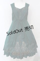 Ozz oneste / カメオプリントジレワンピース  グリーン O-25-07-24-025-OO-OP-IG-OS