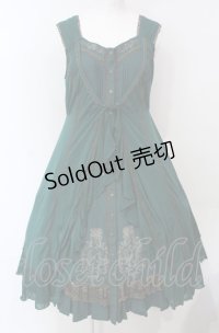 Ozz oneste / カメオプリントジレワンピース  グリーン O-25-07-24-025-OO-OP-IG-OS