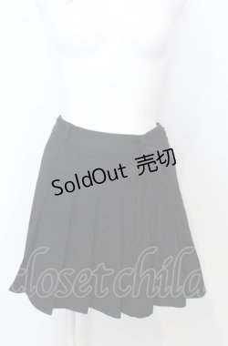 画像1: axes femme / リボンセットプリーツスカパン  クロ O-25-07-25-001-AX-PA-IG-ZT061