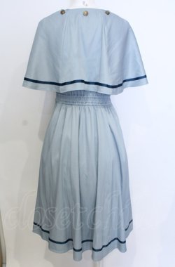 画像3: axes femme POETIQUE / ケープデザインワンピース M ブルーグリーン O-25-07-25-030-AX-OP-OW-OS