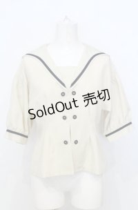 an another angelus / ダブル釦セーラージャケット  生成り O-25-07-25-032-CA-BL-IG-OS