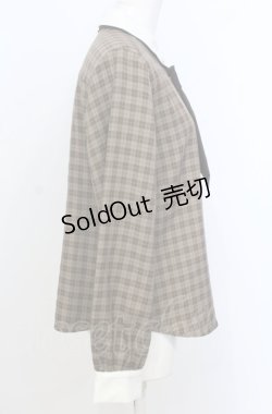 画像2: Fi.n.t / プチネクタイ付きチェックシャツ  ブラウン O-25-07-25-034-CA-BL-IG-ZT133