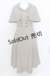 an another angelus / ケープ付きダブル釦ジャンパースカート  ブラウン O-25-07-25-035-CA-OP-IG-OS