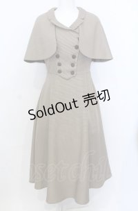 an another angelus / ケープ付きダブル釦ジャンパースカート  ブラウン O-25-07-25-035-CA-OP-IG-OS